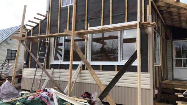 Деревянная пристройка к дому в Санкт-Петербург спб Лен область. Как сделать отделку фасада? смотреть онлайн