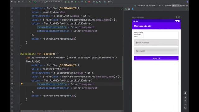 Jetpack Compose - Login Form (Build a Login Screen Part 1) смотреть онлайн