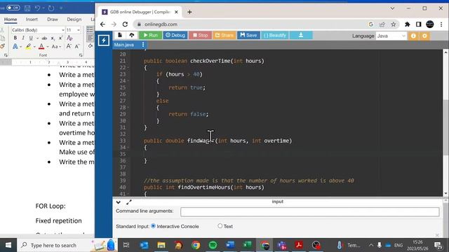 Live Java - Selection and For Loop смотреть онлайн