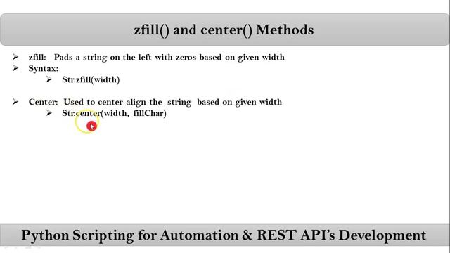 zfill() and center() methods of Python Strings | Video-28 смотреть онлайн