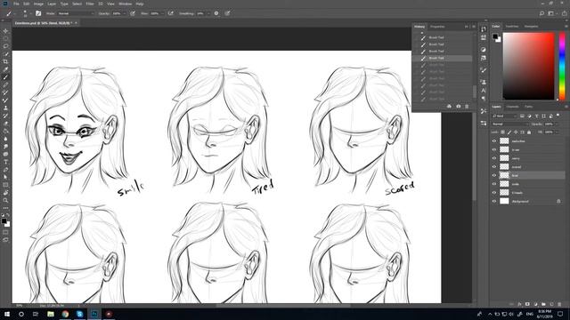 Draw Facial Expressions and Emotions// Рисуем выражения лица и эмоции смотреть онлайн