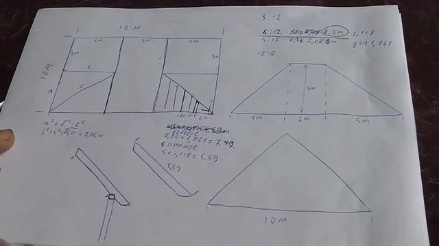 Вальмовая крыша-просто, Как рассчитать и запилить все стропила. Шаблон. смотреть онлайн