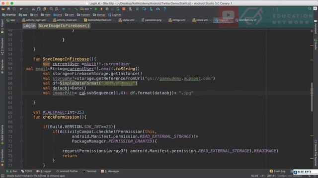 Kotlin android tutorial - 75 - Upload images to firebase смотреть онлайн