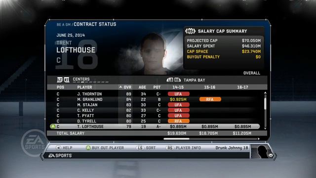 NHL 12: GM Mode Commentary - Tampa Bay ep. 44 "Resigning" смотреть онлайн