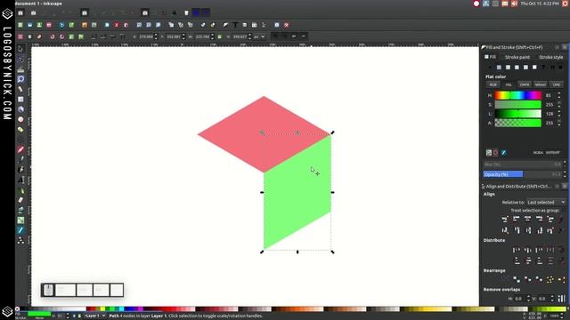 Inkscape for Beginners: Flat Style Cube Tutorial смотреть онлайн