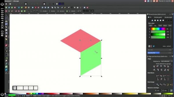 Inkscape for Beginners: Flat Style Cube Tutorial