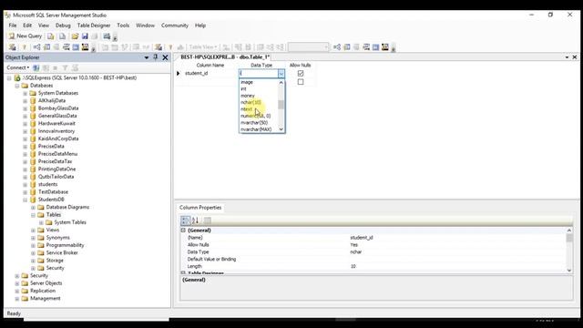 Simple Database and Table Creation in microsoft SQL Server смотреть онлайн