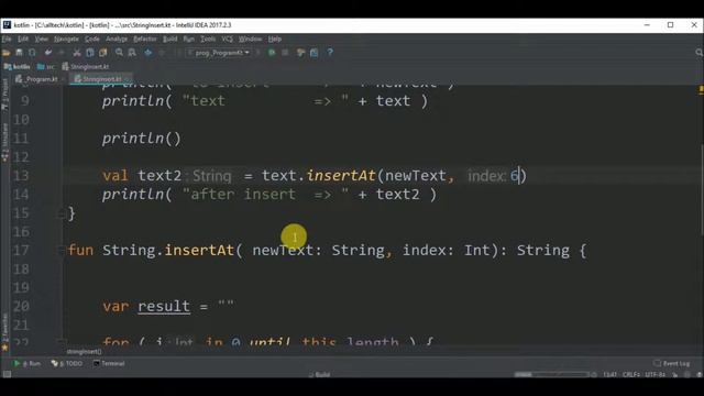 string insert at in kotlin смотреть онлайн