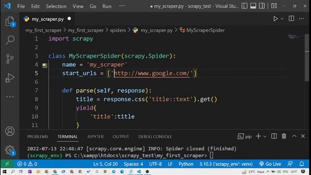 Web scraping using Scrapy - Part 1 смотреть онлайн