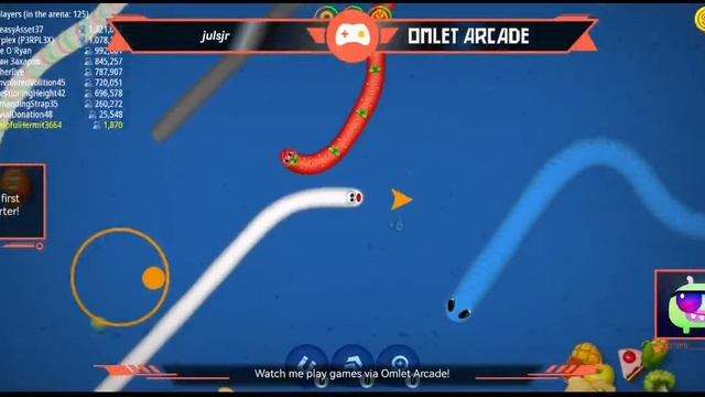 Worm Zone.io Viral Game 2023 New Record Skill Top 1 Beginner on Omlet Arcade смотреть онлайн