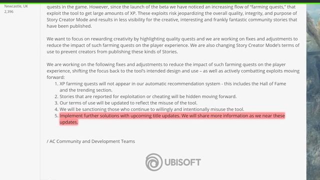 Ubisoft cracks down on XP Farming with new Story Creator Mode смотреть онлайн