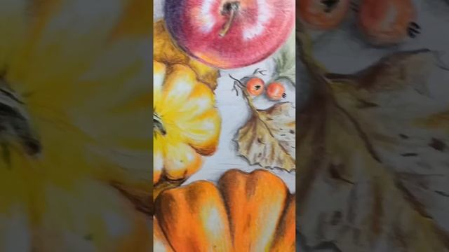 ОСЕНЬ /РИСУНОК ЦВЕТНЫМИ КАРАНДАШАМИ / смотреть онлайн