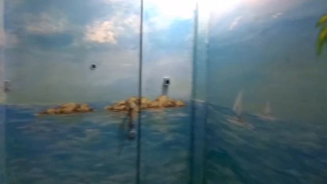 Роспись стены. Морской пейзаж. Акрил. смотреть онлайн