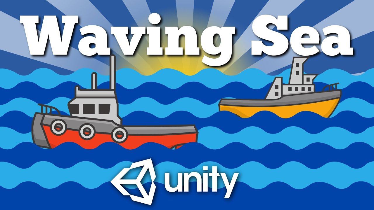 How to Create Simple Battleship 2D Game with Unity? Part 1. Creating Waving Sea Tutorial. смотреть онлайн