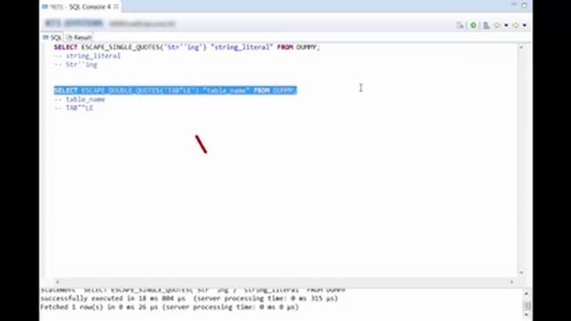 SAP HANA Academy - SQL Functions: Escape Single Quotes & Escape Double Quotes [SPS 11] смотреть онлайн