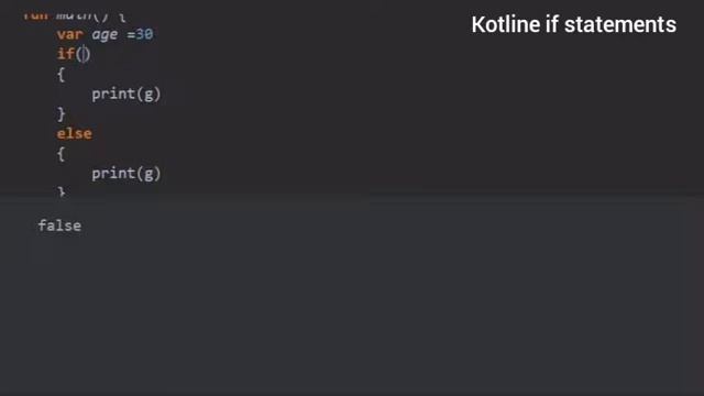 if statement in kotlin with example for beginners tutorial. смотреть онлайн