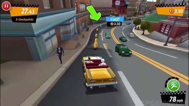 Crazy Taxi City Rush - Gameplay Walkthrough Part 1 - Downtown (iOS, Android) смотреть онлайн