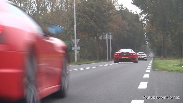 4x Ferrari Challenge Stradale + 430 Scuderia & F430 Accelerating Fast! - 1080p HD смотреть онлайн