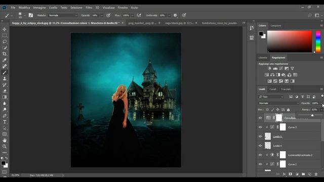 Photoshop CC - FotoCreazione - Halloween Theme смотреть онлайн