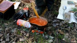 Простые рецепты в походе - Суп с килькой