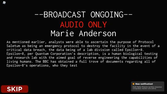 QSERF For Immediate Broadcast Ending