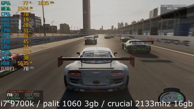 Intel Core i7 9700k palit dual 1060 3gb Test in 5 Games FullHD Medium graphics смотреть онлайн