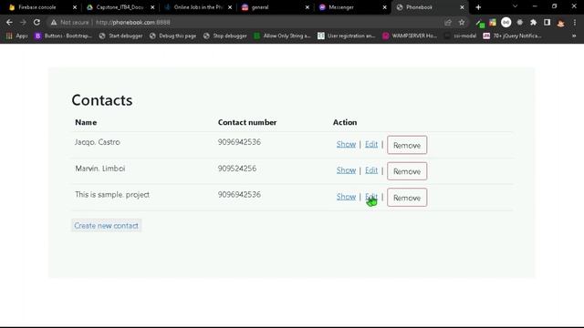 Phonebook using Codeigniter PHP framework смотреть онлайн