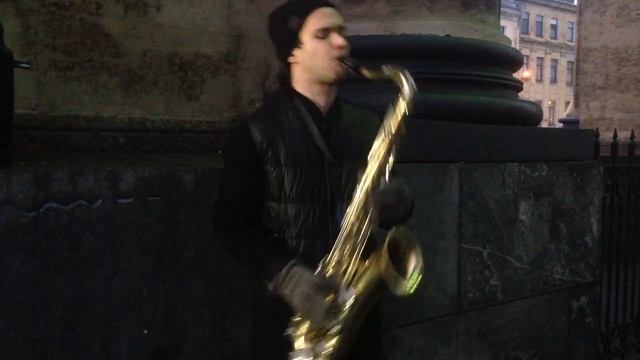 САКСОФОН. КАЗАНСКИЙ СОБОР. Уличные музыканты СПБ. Санкт - Петербург. Питер. Петербург. смотреть онлайн