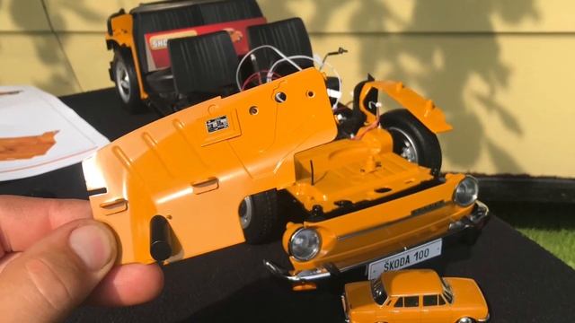 Skoda S100 DeAgostini Ausgabe 58 Rechte Seitenwand / Kofferraum Typenschild 1:8 Metall Bausatz