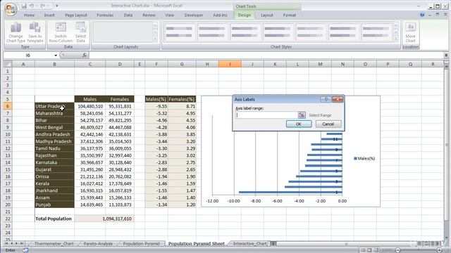 Excel Tutorials | Charts | Population Pyramid Chart смотреть онлайн