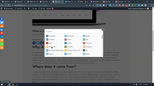 How to Add a Social Share Button on WordPress Website using Sassy Social Share Plugin | MyWebFixing смотреть онлайн
