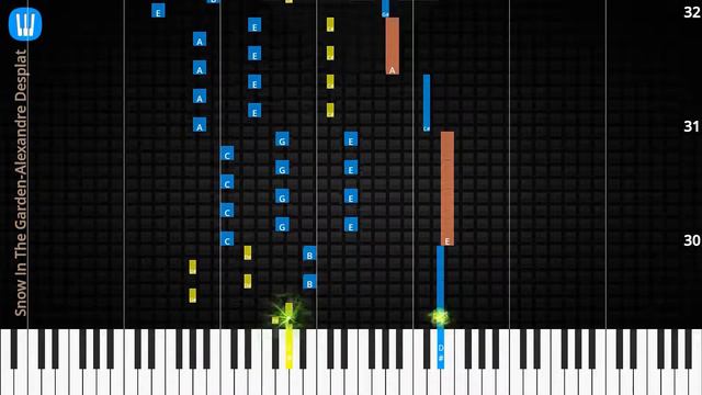 🎹Snow In The Garden, Solo & Chord, Alexandre Desplat, Synthesia Piano смотреть онлайн