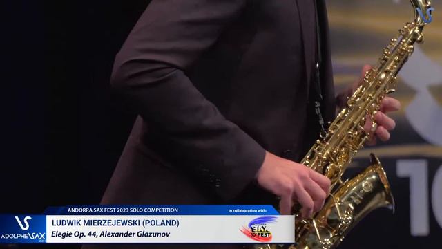 ANDORRA SAX FEST 2023: Ludwik Mierzejewski (Poland) plays Elegie Op. 44, Alexander Glazunov смотреть онлайн
