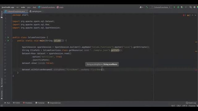 How to Rename the Existing column in Apache Spark Dataset using Java смотреть онлайн