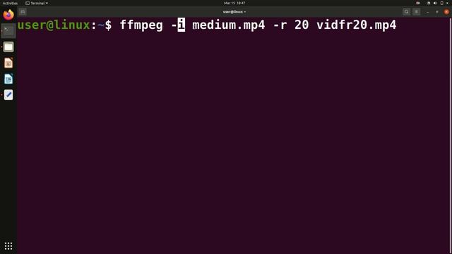 FFmpeg command to change video frame rate. смотреть онлайн