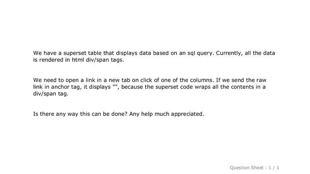 HTML : Superset: Adding URL links in table charts смотреть онлайн