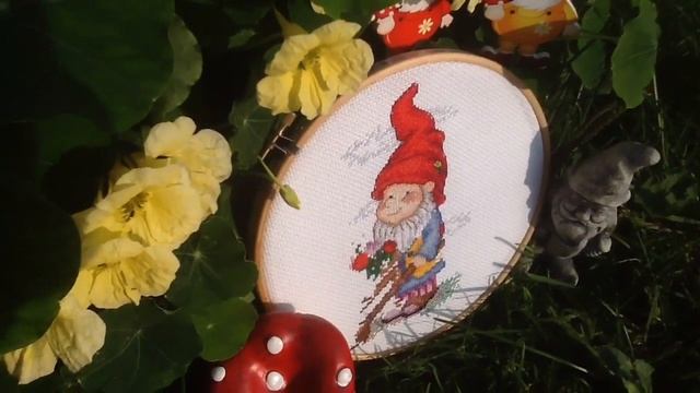 Дачная ВЫШИВКА - Садовый гном от Жар-Птицы смотреть онлайн
