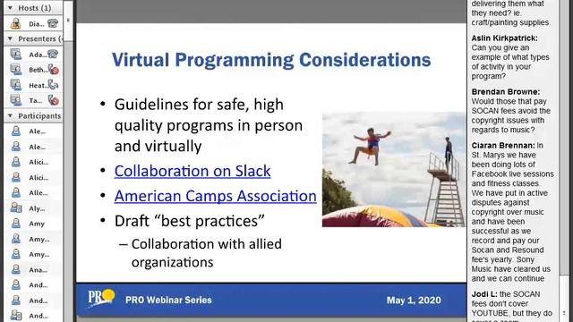 PRO COVID 19 Webinar Series Bringing your Camps and Programs Online смотреть онлайн