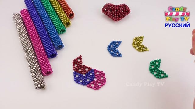 Учим цвета с 1000 Магнитными Шариками | Создаем Разные Фигуры с цветными шариками для детей смотреть онлайн