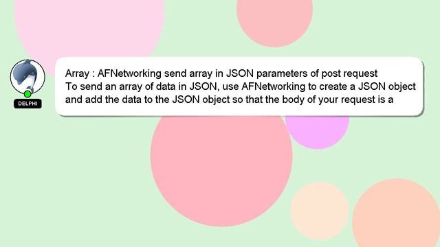 Array : AFNetworking send array in JSON parameters of post request смотреть онлайн