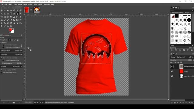 How to Create Simple T Shirt Mockups with GIMP | Shake Designs смотреть онлайн
