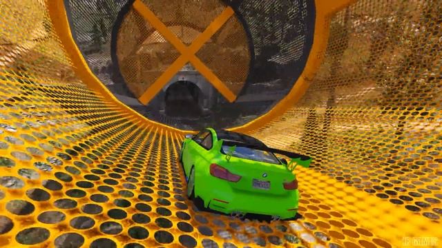 CARROS BMW M4 Com HOMEM ARANHA E SUPER HERÓIS! Desafio Com Super Carros Esportivos - IR GAMES