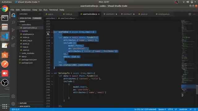 Associations One To Many | Part #12 | Node JS with Sequelize in Hindi смотреть онлайн
