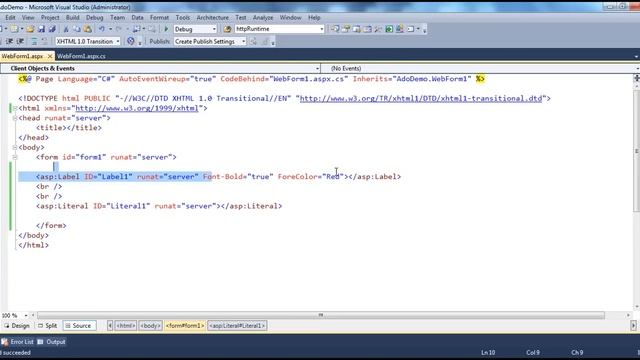 Literal control in asp.net Part 41 смотреть онлайн