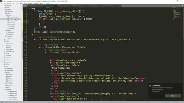 CodeIgniter PART 7 (B) - Full News Website using Bootstrap Templates смотреть онлайн