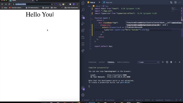 TypeWriter Effect In ReactJS Tutorial смотреть онлайн