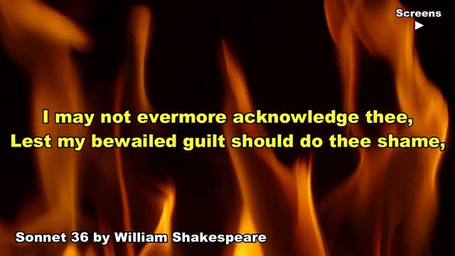 Shakespeare, Sonnet 36, Poem Video смотреть онлайн