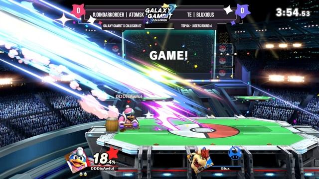 GGxC 7 - JoinDarkOrder Atomsk (King Dedede) vs TE Bluxious (Bowser) - Top 64 - Losers Round 4 смотреть онлайн