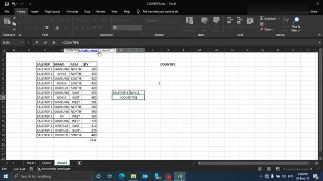 MS Excel - COUNTIFS Formula in Malayalam | VertexSkills смотреть онлайн