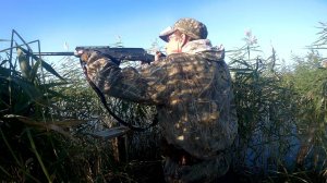 Охота на утку в НСО. Сайга 12.  Сентябрьская вечёрка 2021